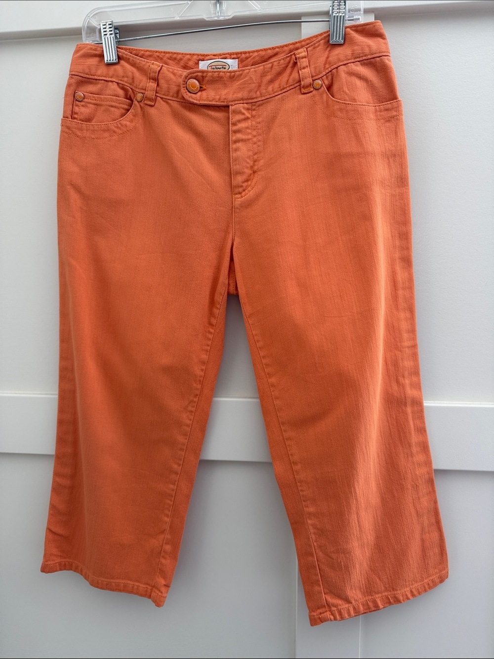 Talbots Orange Cropped Jeans - Wide Leg Ankle